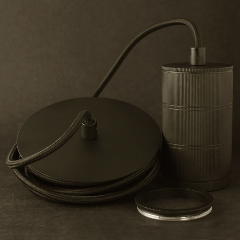 Hanglamp  Milford E27 Zwart  overview