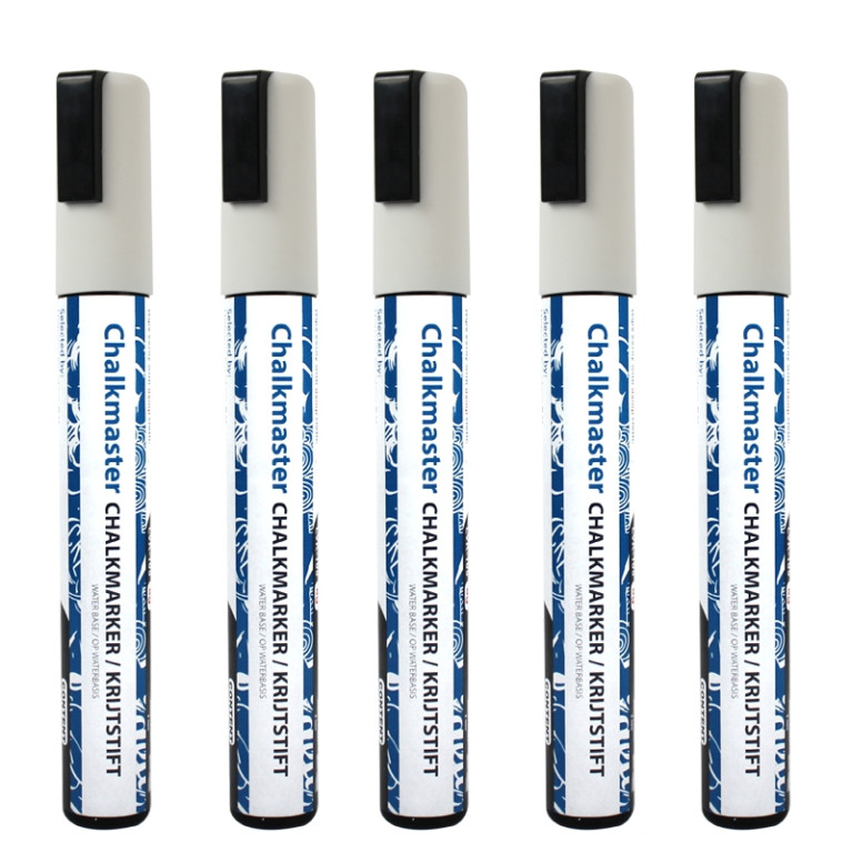 Krijtstiften 5 stuks wit 5 mm