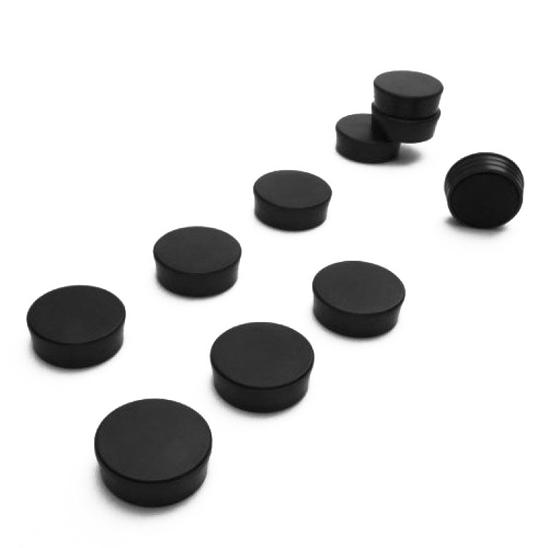 Memomagneten 10 stuks zwart 30mm