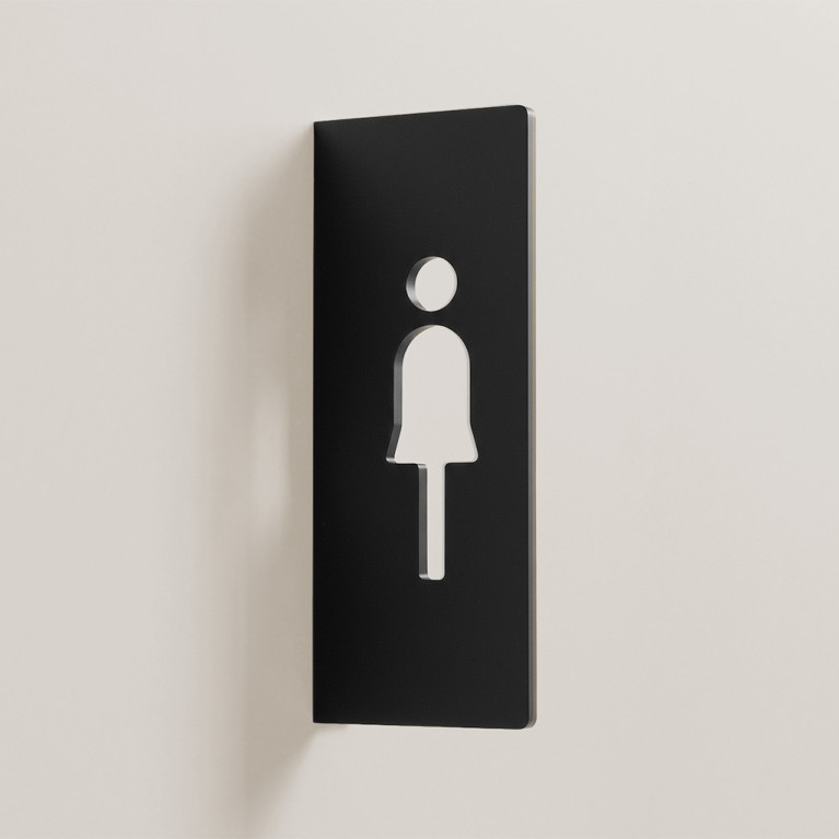 Oacklux Toiletbord Restro Zwart - Vrouw