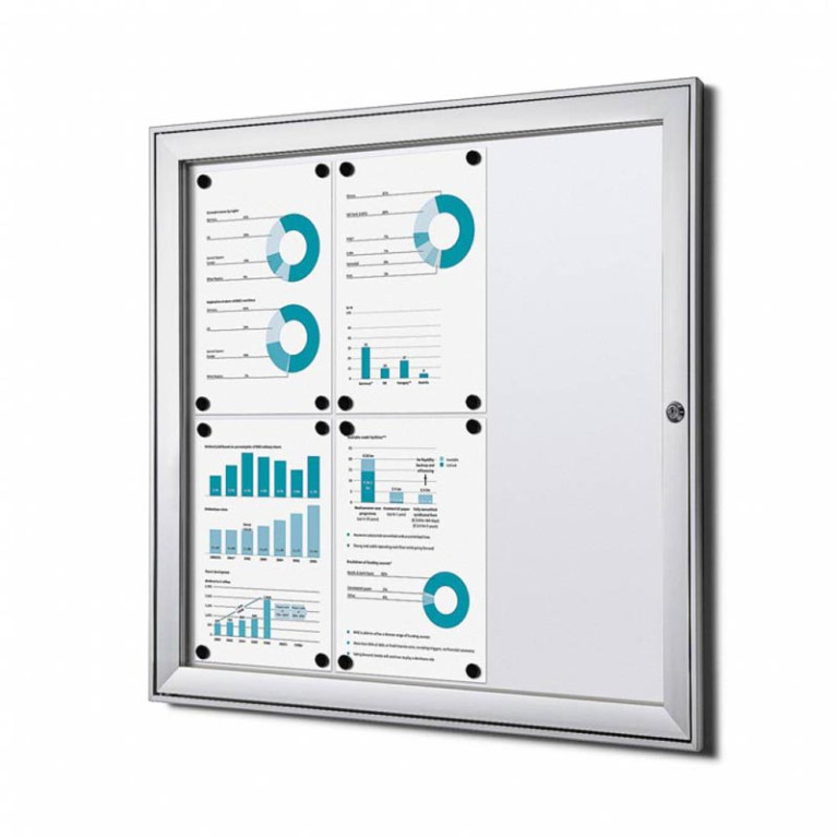 Informatiekast Binnen Whiteboard 6x A4
