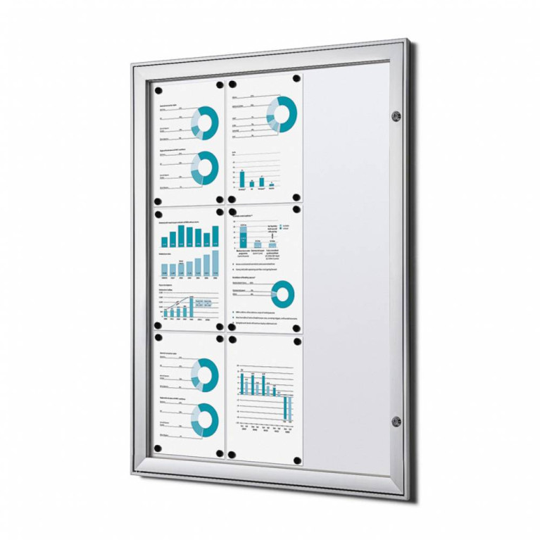 Informatiekast Binnen Whiteboard 9x A4