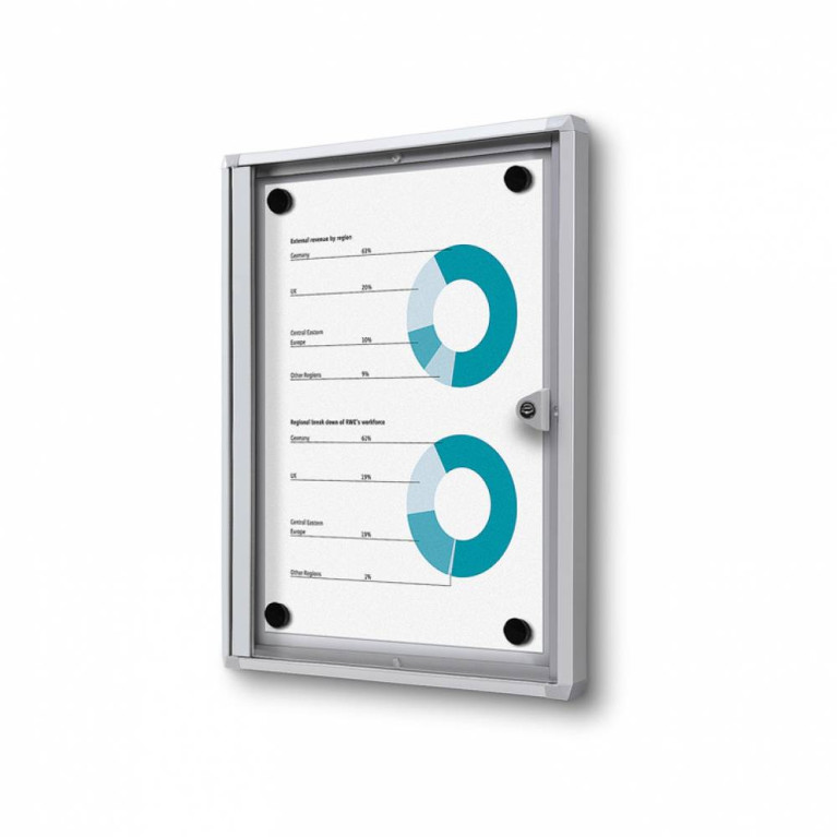 Informatiekast Binnen Whiteboard 1x A4 Budget