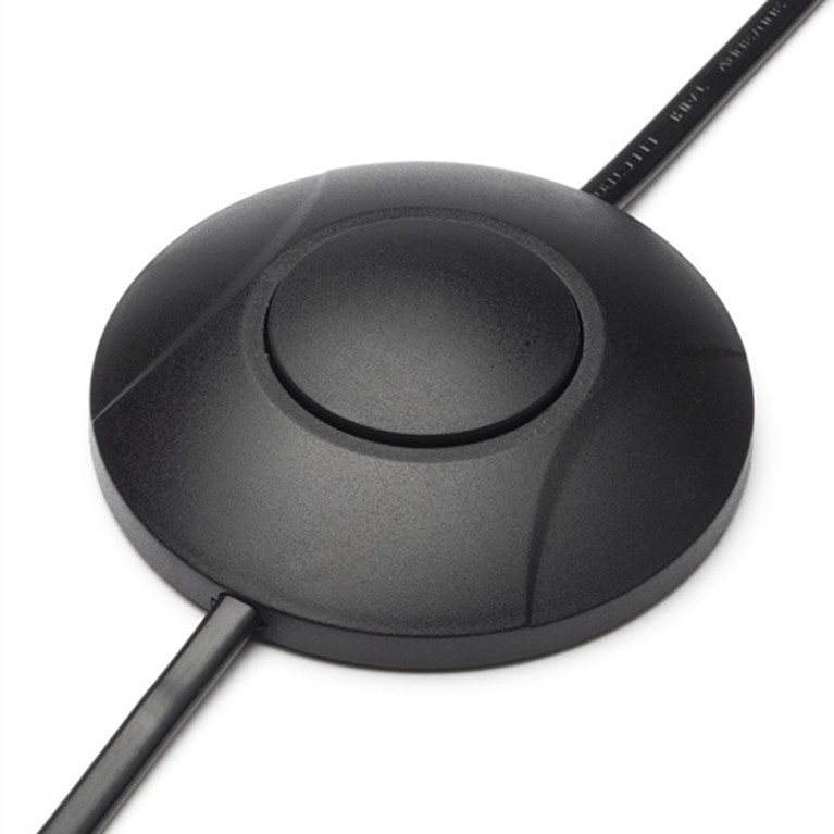 Vloerdimmer Zwart voor LED lampen 3-100 Watt tussen snoer