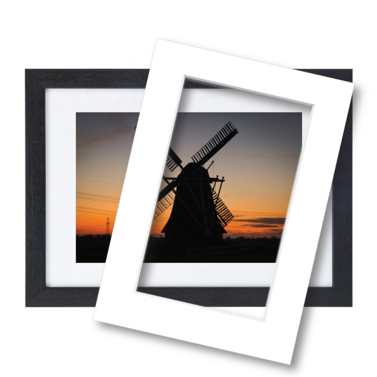 Fotolijst met passe partout 60x80cm hout zwart