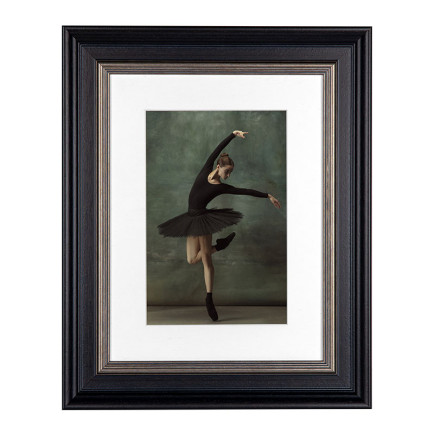 Fotolijst Mozart Zwart/Zilver 60x70 cm - Art Print en Passe Partout