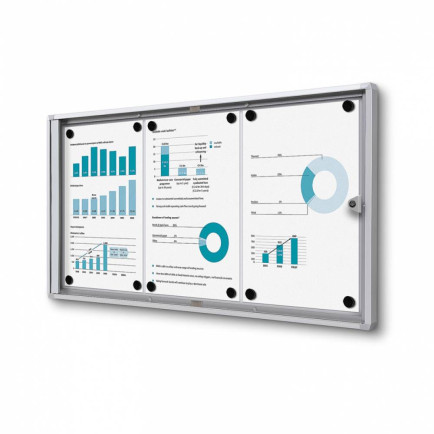 Informatiekast Binnen Whiteboard 3x A4 Budget